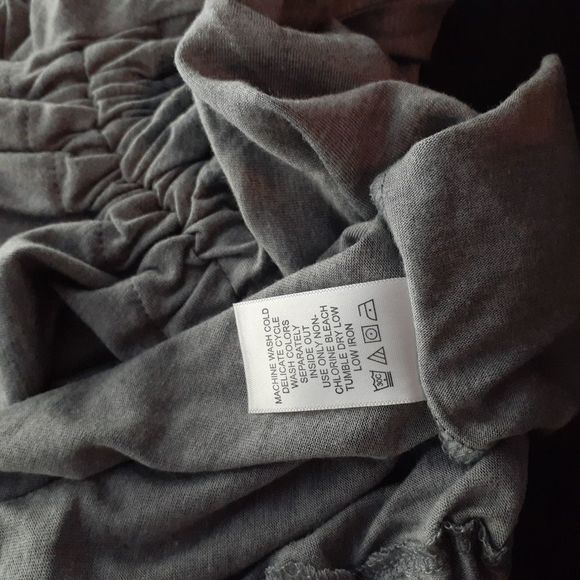 Roaman's Heather Gray Ruched Drawstring Tunic 12 NWOT - Picture 4 of 7